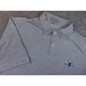 Peter Milar Summer Comgort Mens Med Gray Heather Polo Short Sleeve  Casual Golf